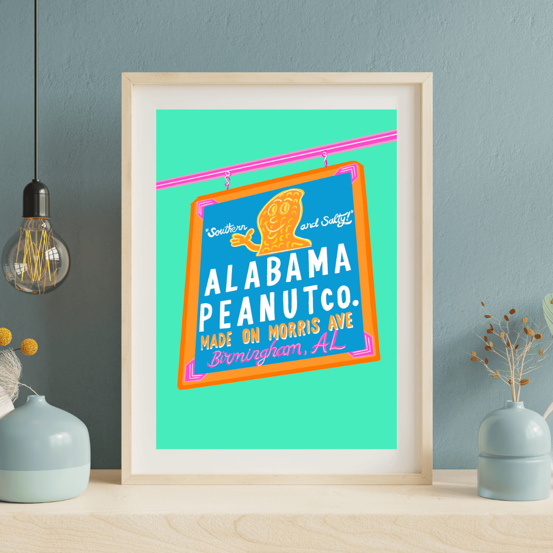 Bailey Made Art Co Alabama Peanut Company Art Print Art