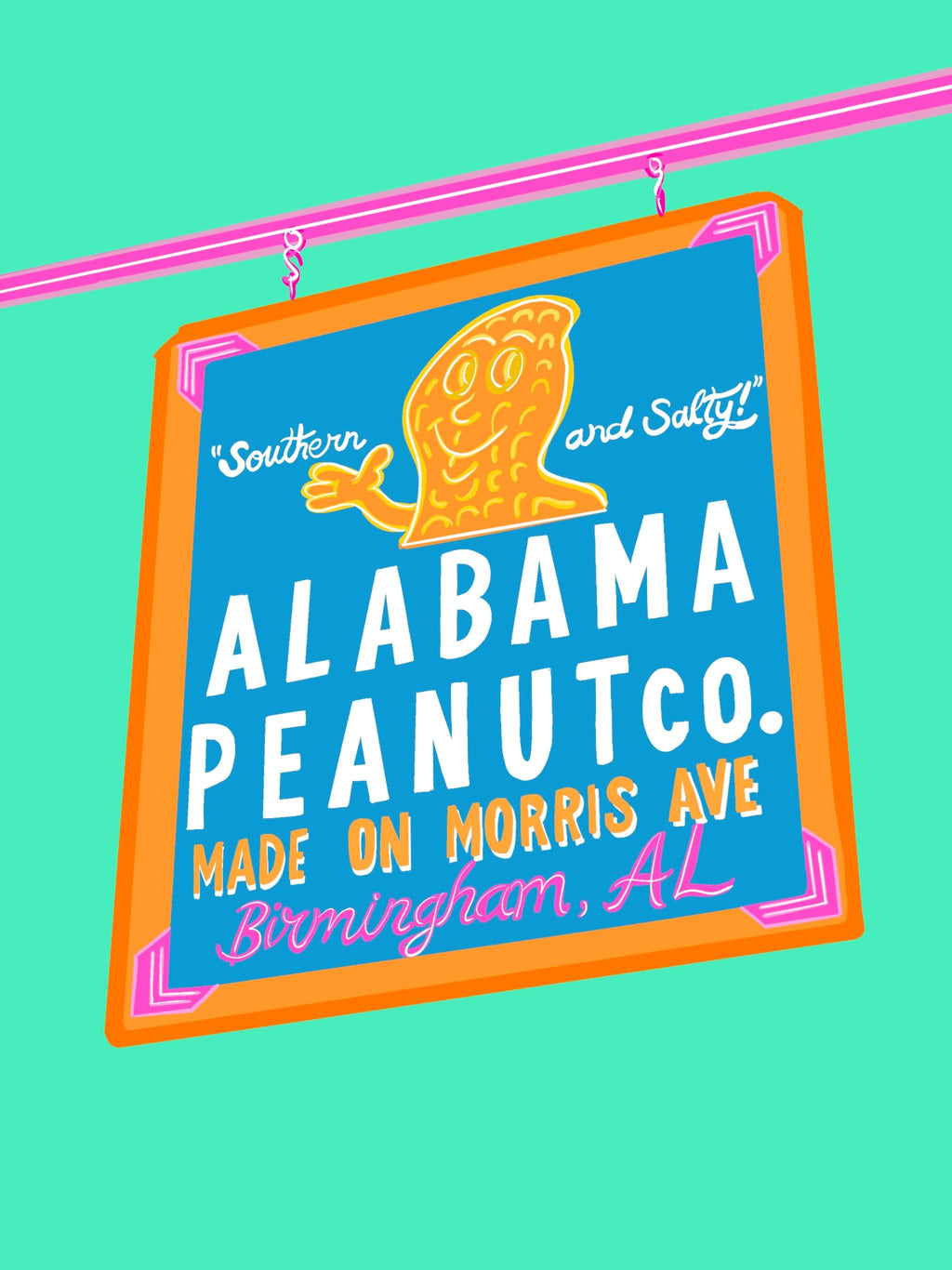 Bailey Made Art Co Alabama Peanut Company Art Print Art
