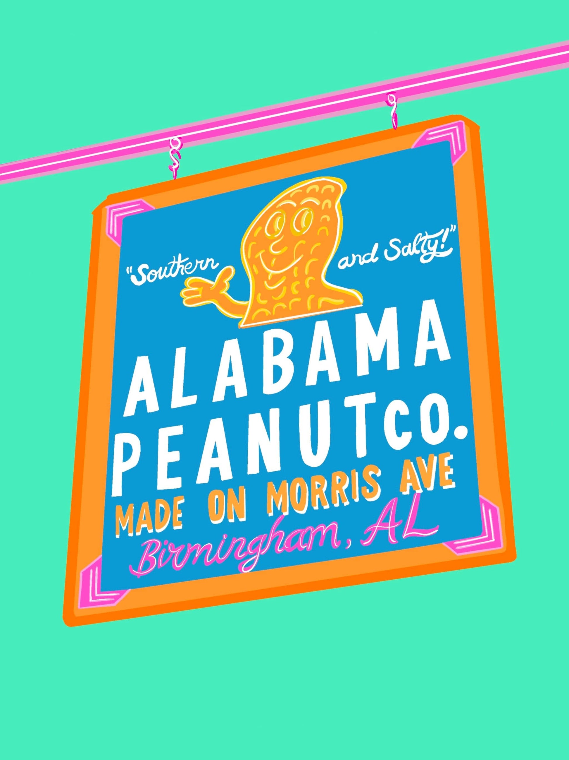 Bailey Made Art Co Alabama Peanut Company Art Print Art
