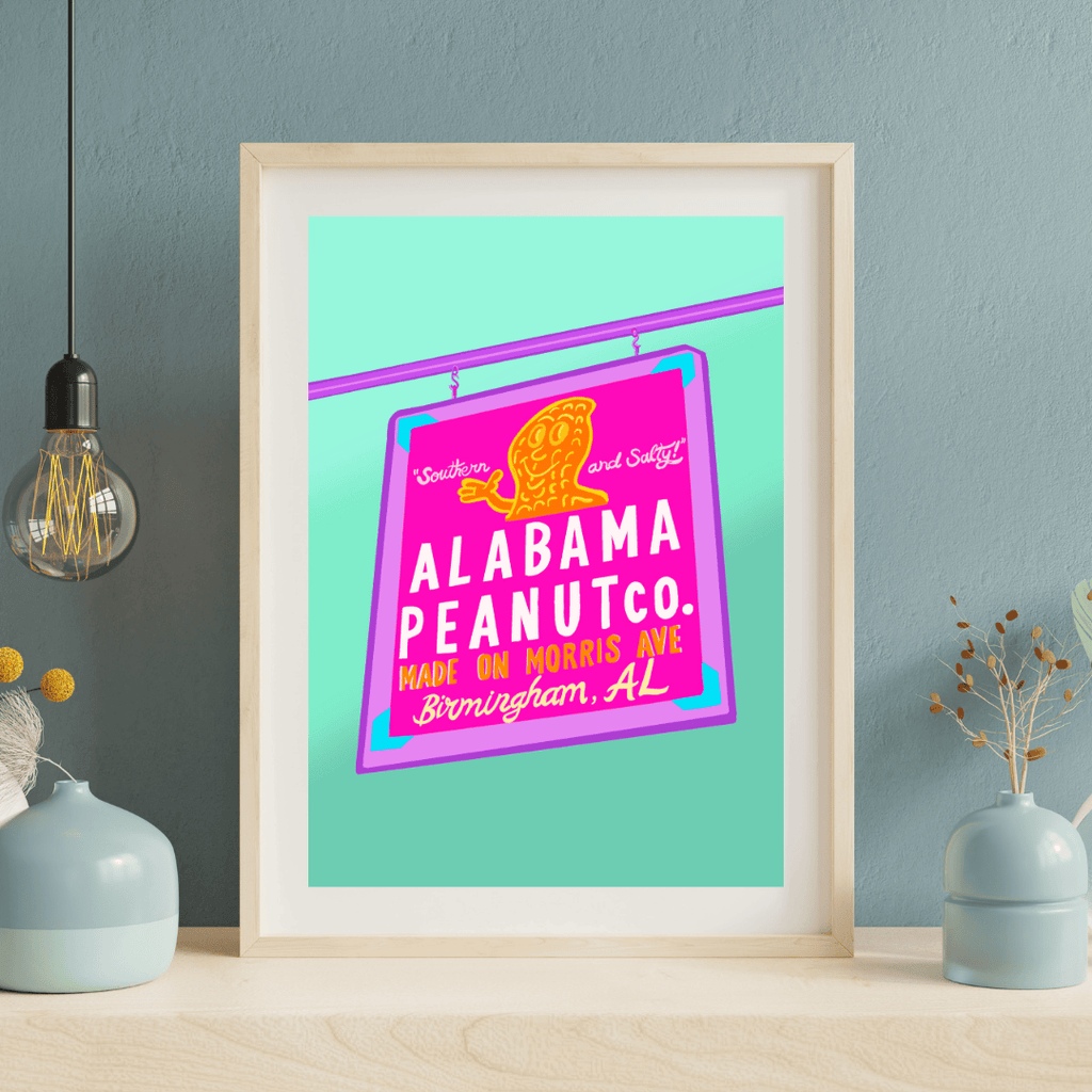 Bailey Made Art Co Alabama Peanut Company Art Print Art