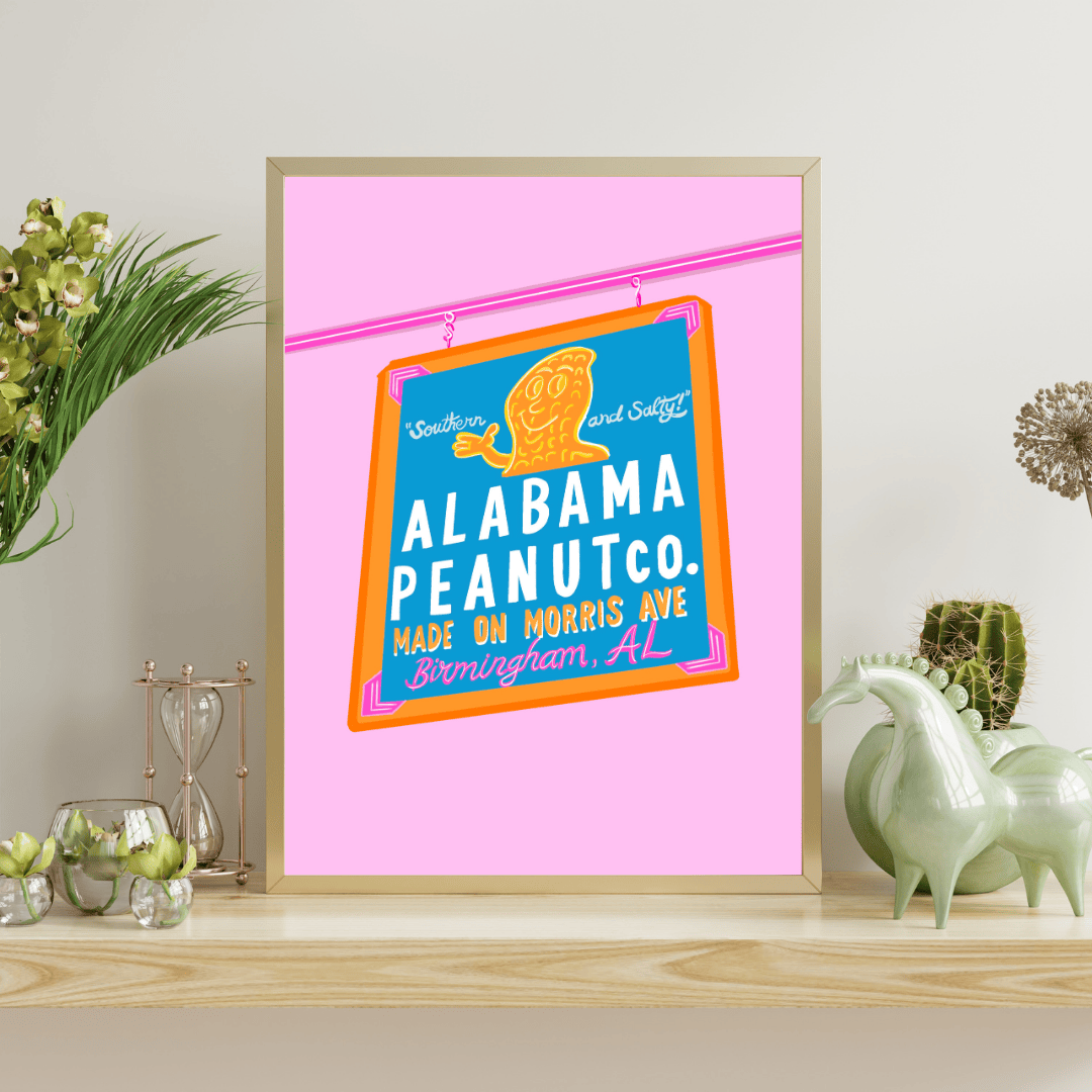 Bailey Made Art Co Alabama Peanut Company Art Print Art