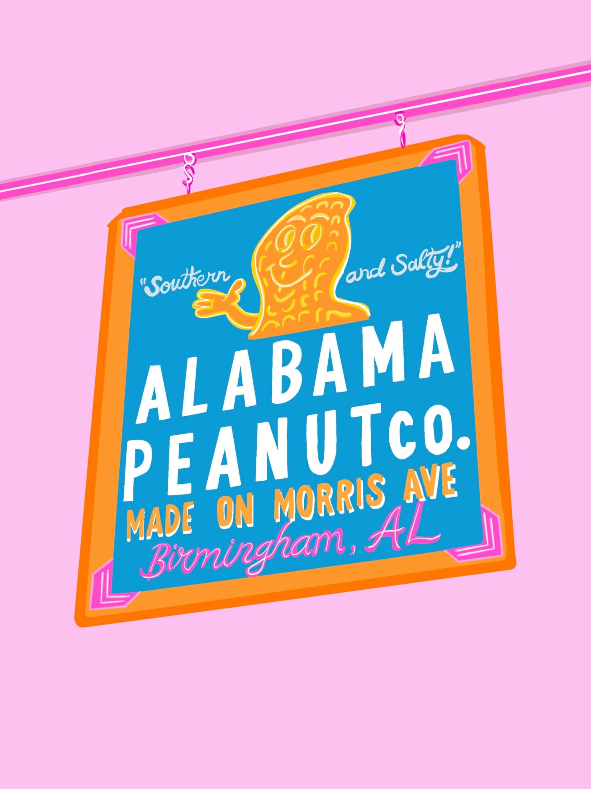 Bailey Made Art Co Alabama Peanut Company Art Print Art