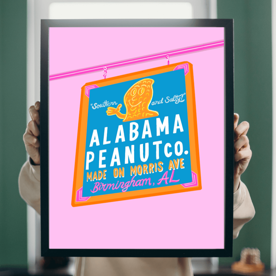 Bailey Made Art Co Alabama Peanut Company Art Print Art