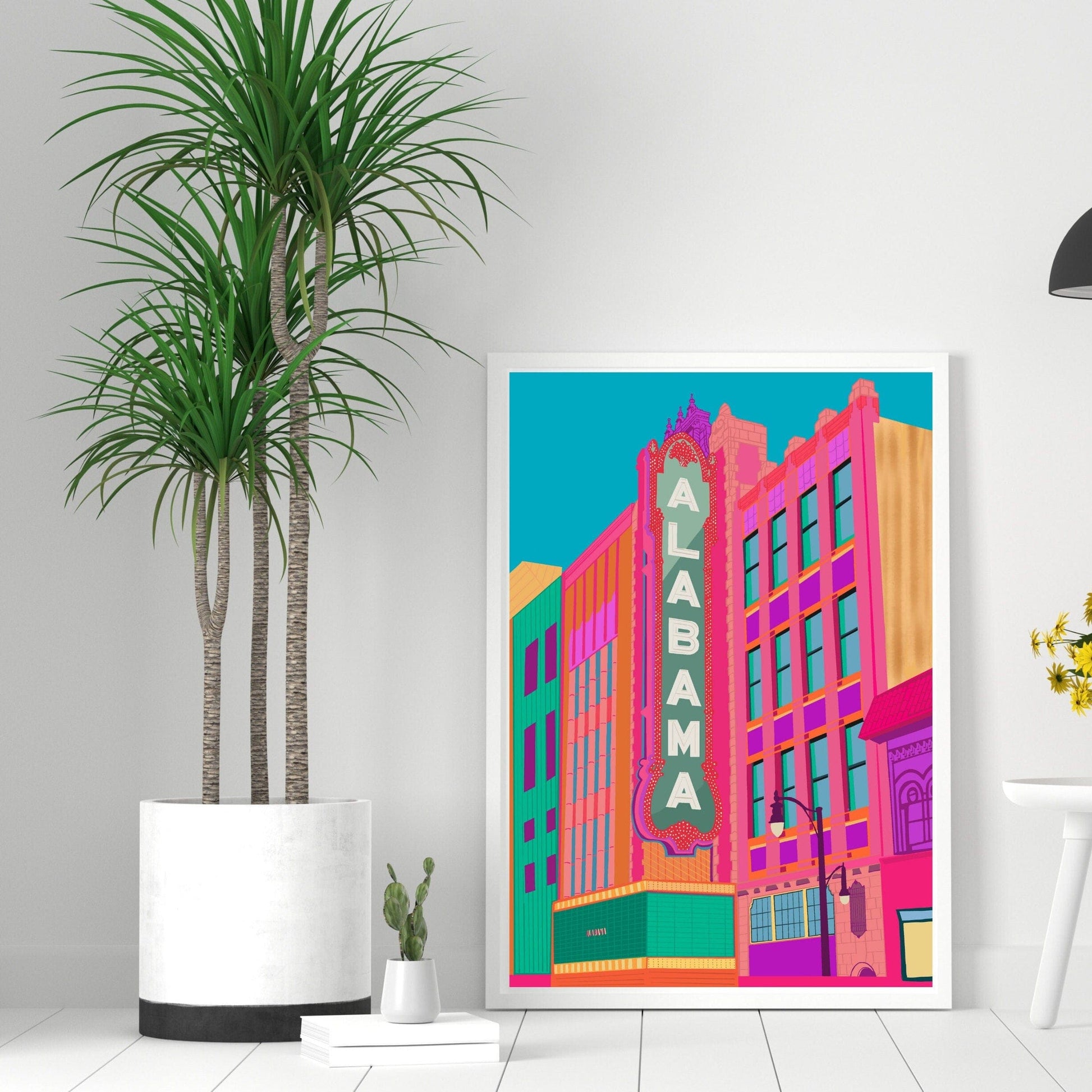 Bailey Made Art Co Alabama Theater Birmingham Art Print Art