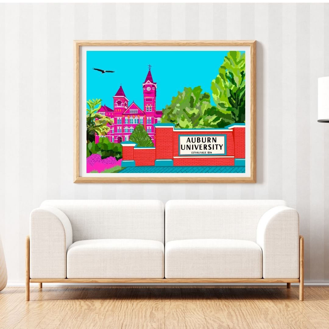 Bailey Made Art Co Auburn University Samford Hall Art Print- Officially Liscensed with CLC Art