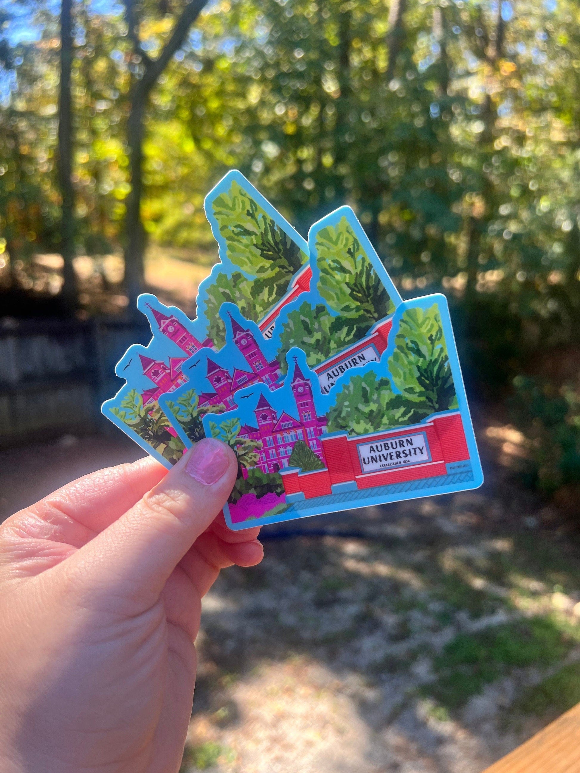 Bailey Made Art Co Auburn University Samford Hall Sticker Sticker