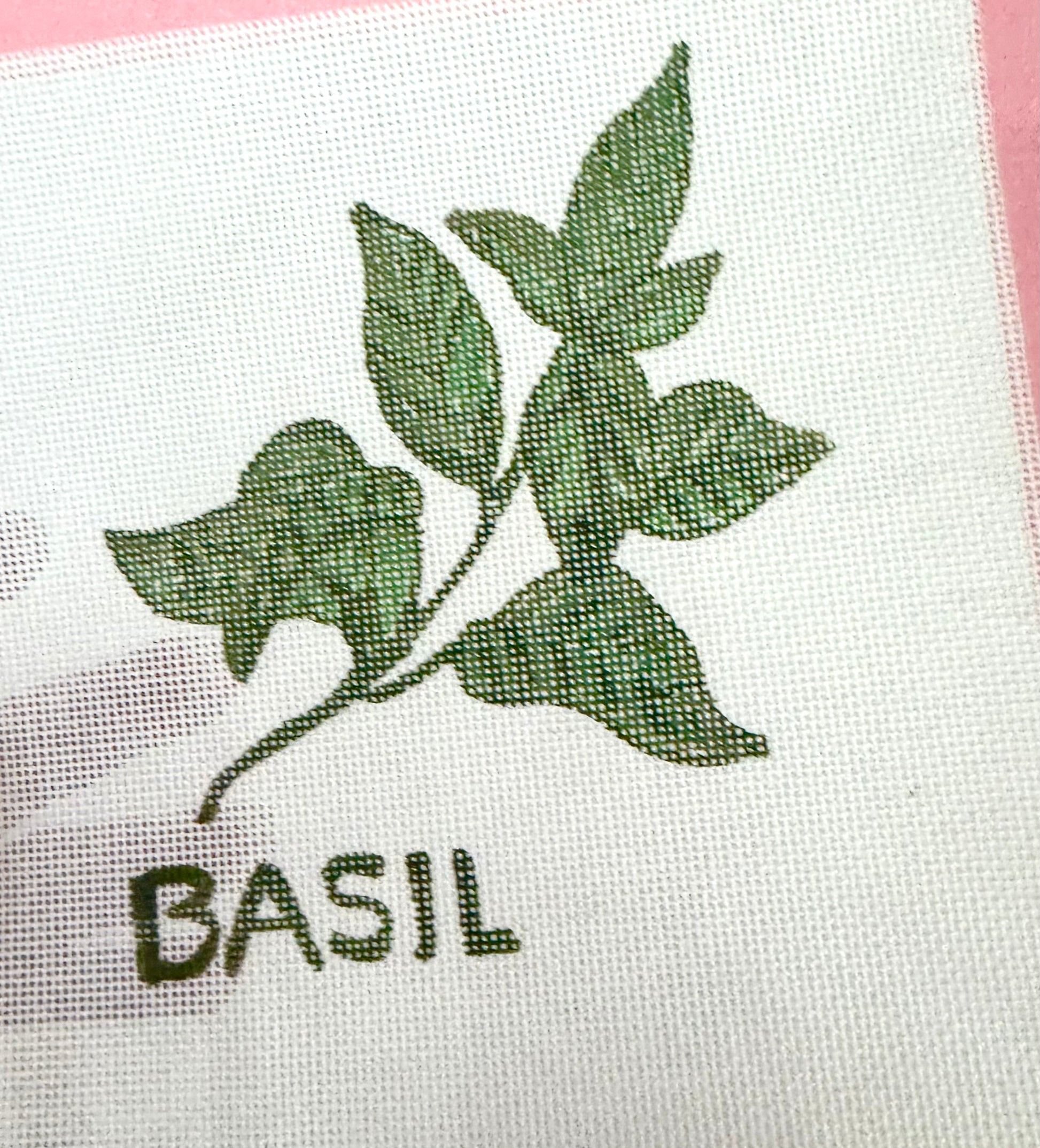 Bailey Made Art Co Basil Needlepoint Canvas Art