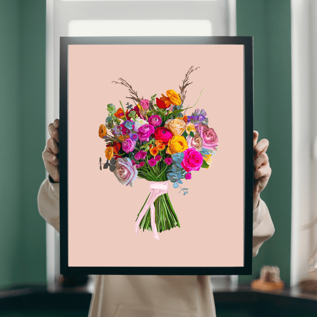 Bailey Made Art Co Beauty in Bloom Bouquet Art Print Art
