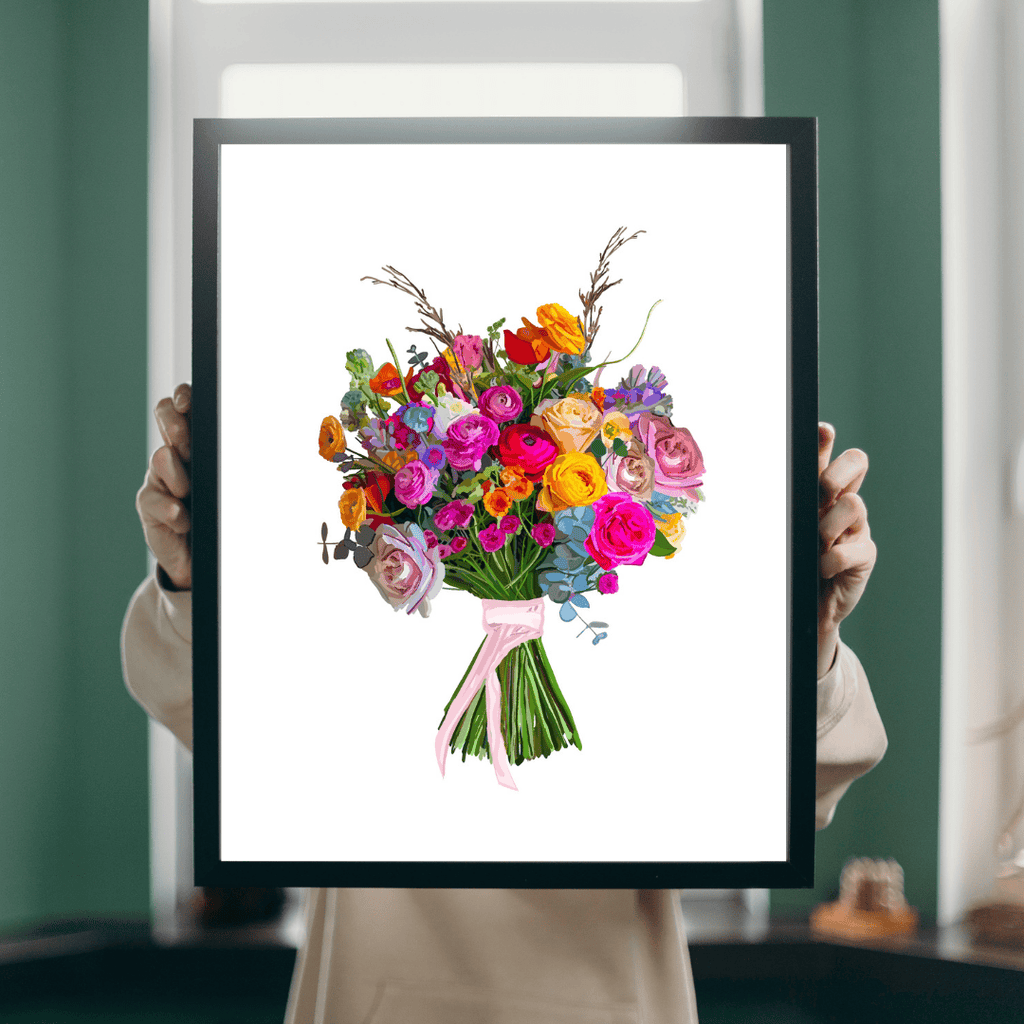 Bailey Made Art Co Beauty in Bloom Bouquet Art Print Art