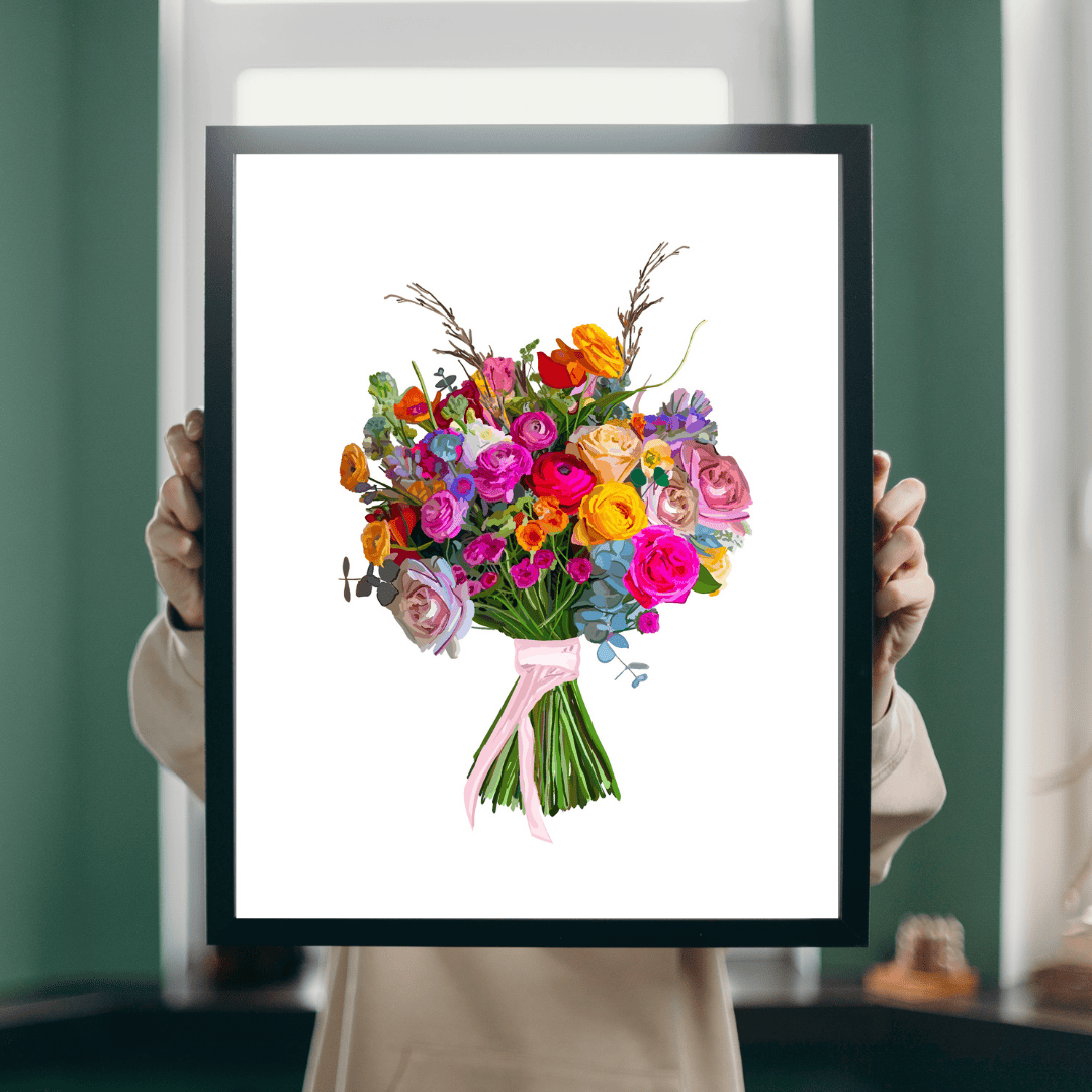 Bailey Made Art Co Beauty in Bloom Bouquet Art Print Art