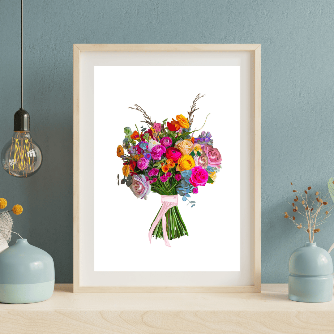 Bailey Made Art Co Beauty in Bloom Bouquet Art Print Art