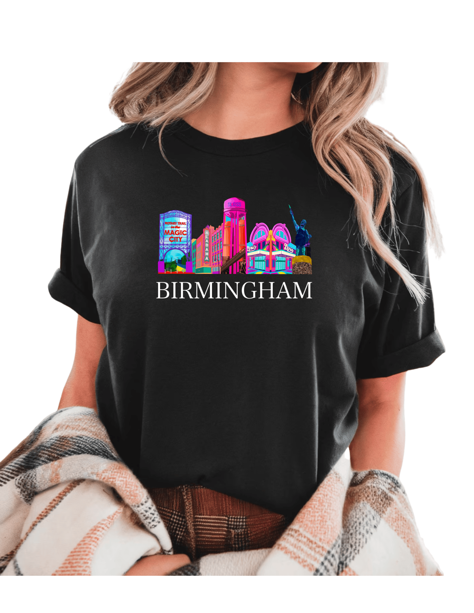 Bailey Made Art Co BHAM ICONS Black T Shirt