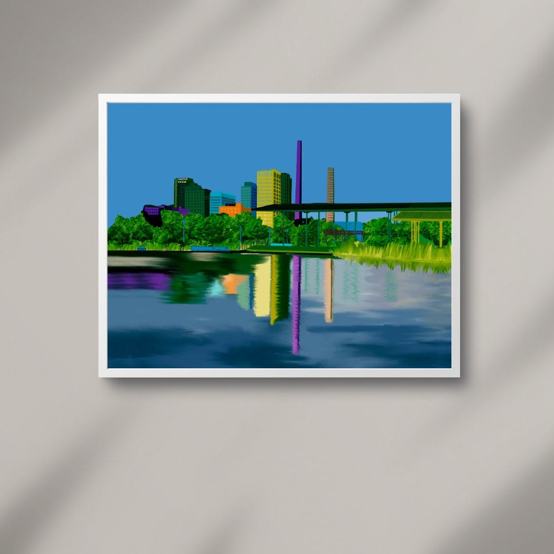 Bailey Made Art Co Birmingham Skyline- Railroad Park-  Art Print Art