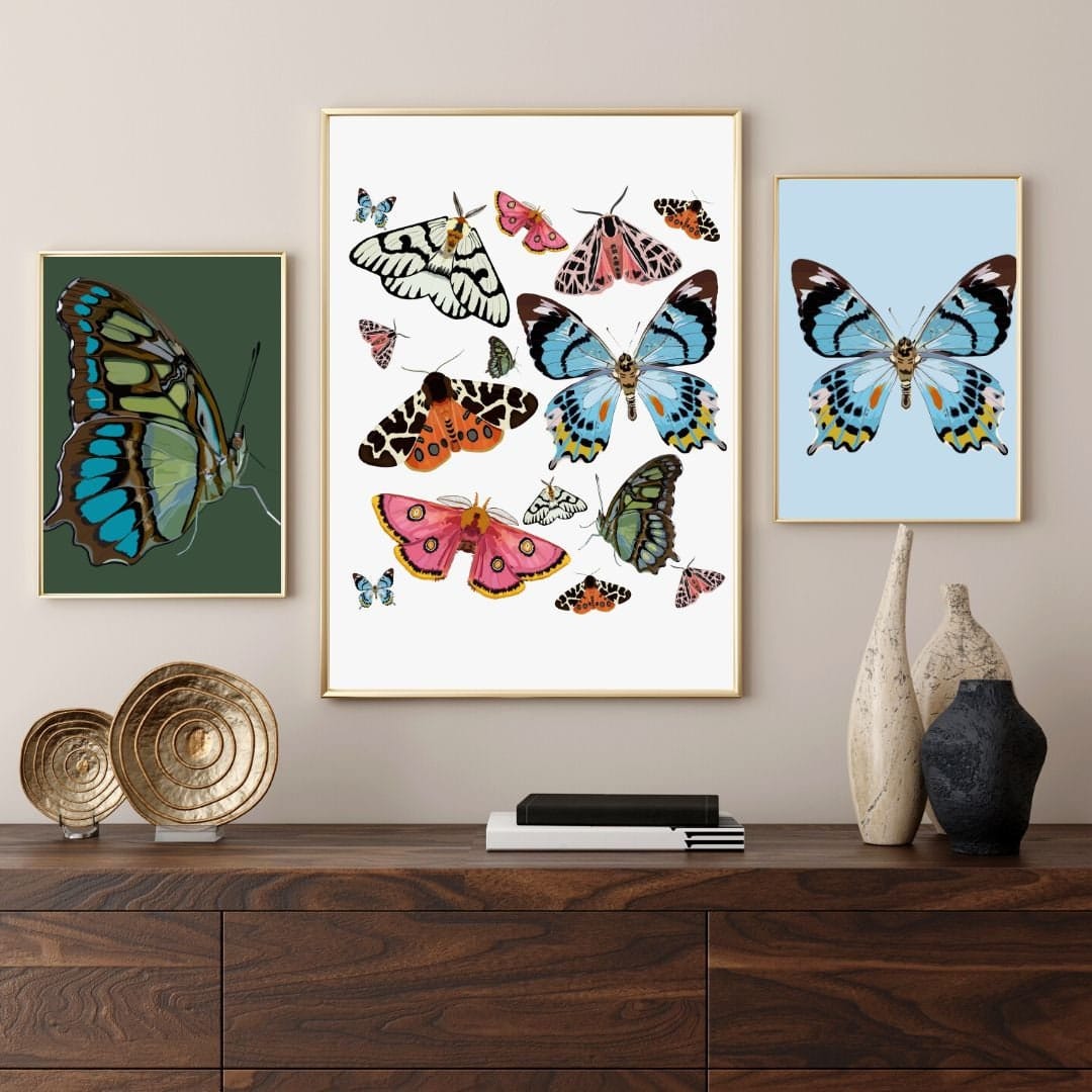 Bailey Made Art Co Blue Butterfly Art Print Art