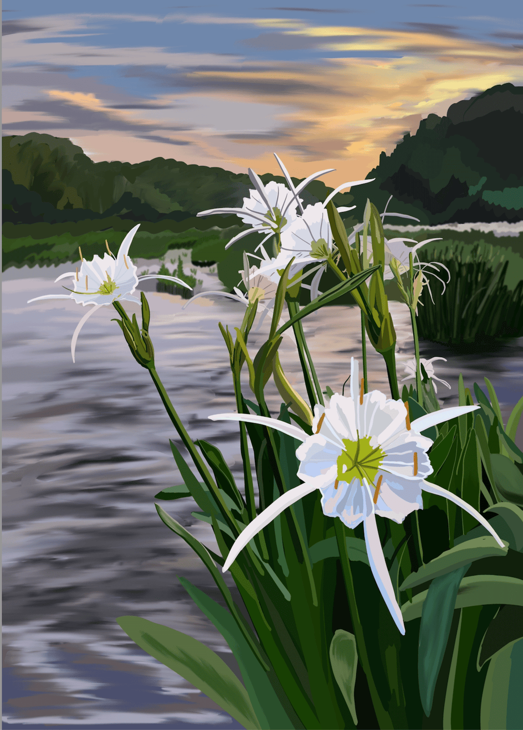 Bailey Made Art Co Cahaba Lily Art Print Art