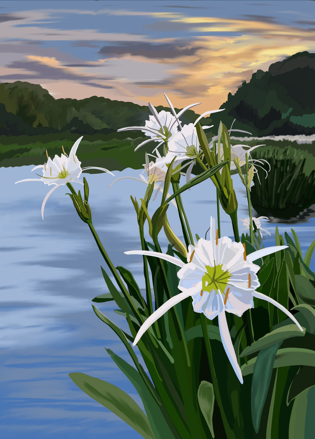 Bailey Made Art Co Cahaba Lily Art Print Art