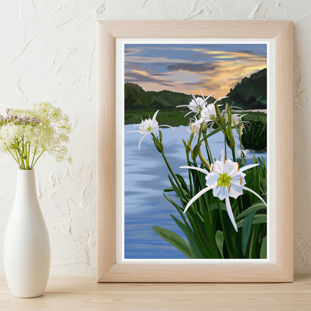 Bailey Made Art Co Cahaba Lily Art Print Art