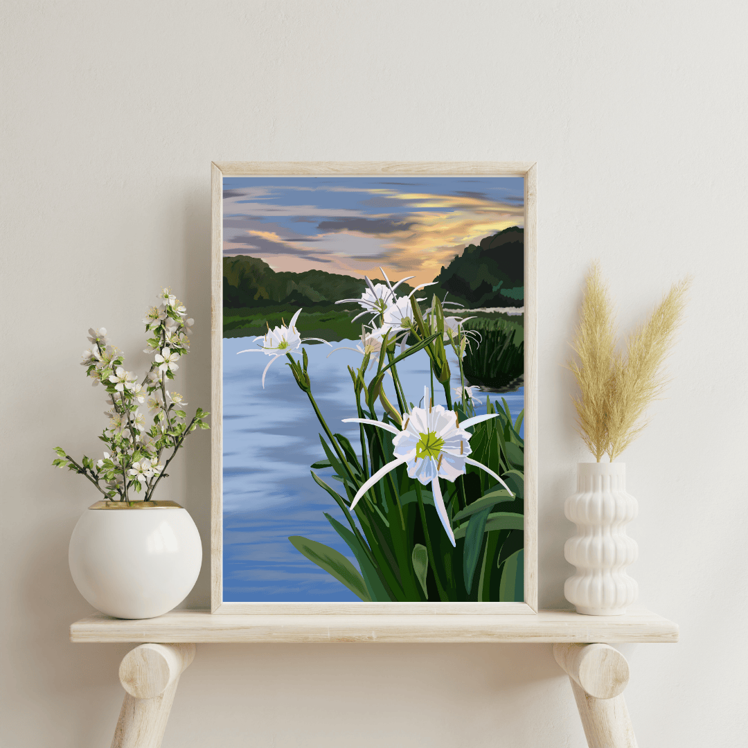 Bailey Made Art Co Cahaba Lily Art Print Art