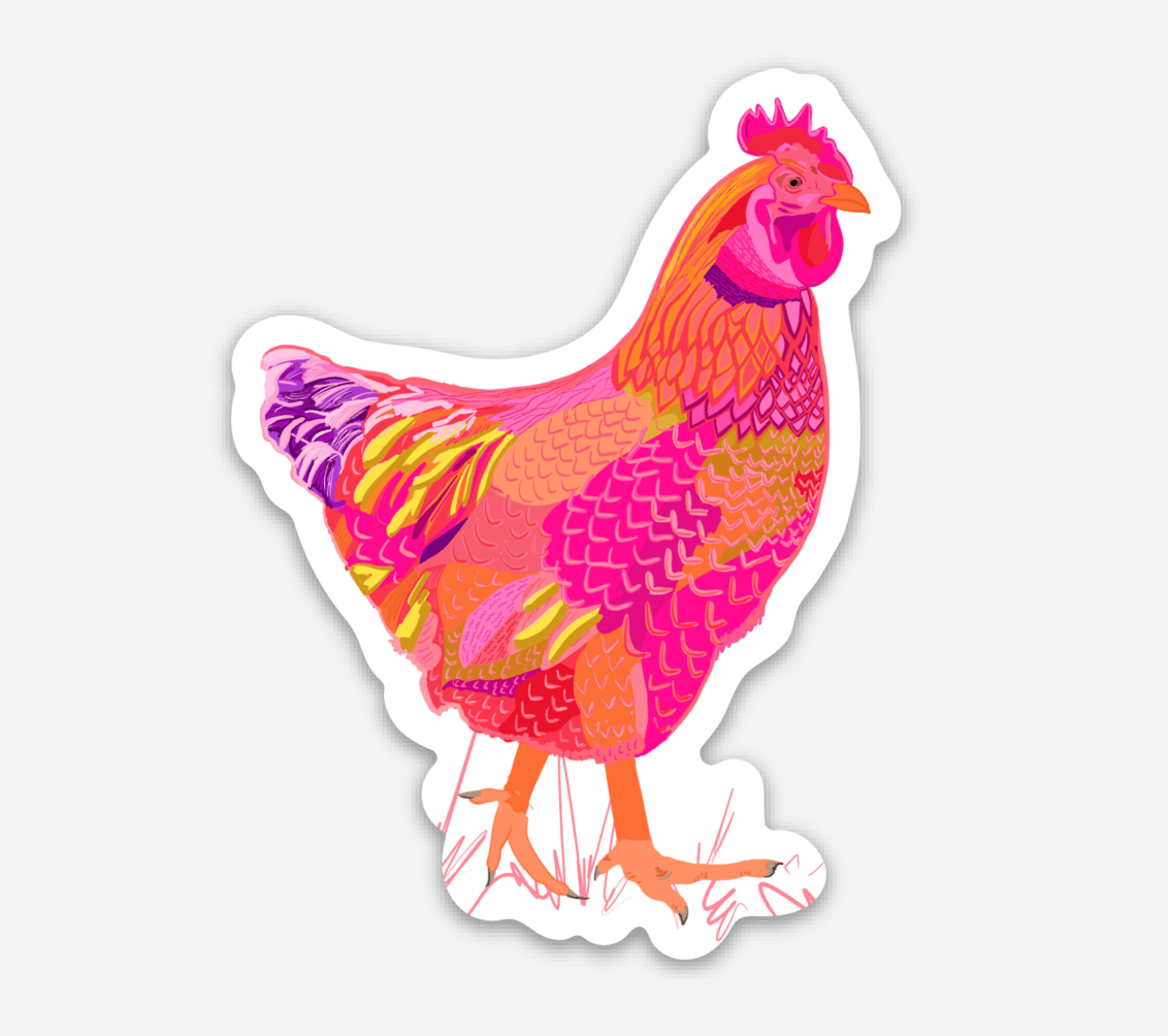 Bailey Made Art Co Chicken "Rita Chickita" Vinyl Sticker Sticker