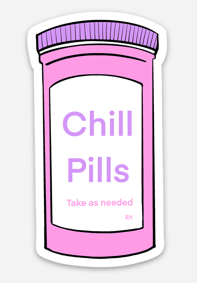 Bailey Made Art Co Chill Pills Vinyl Sticker Sticker