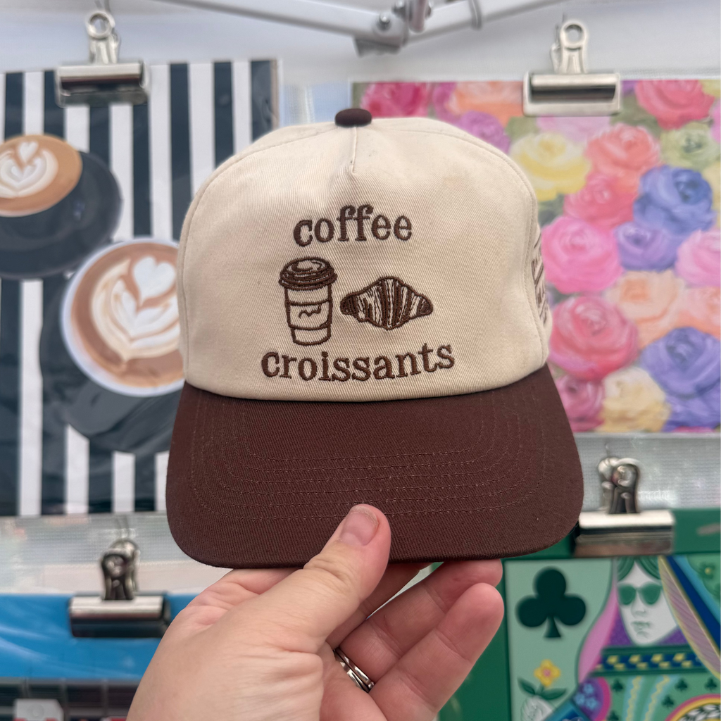 Bailey Made Art Co Coffee and Croissants Hat Hats