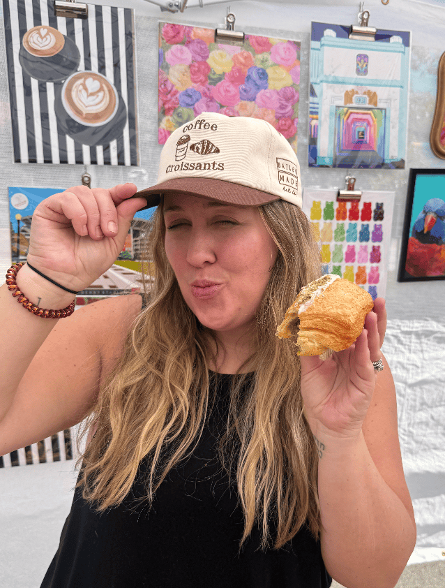 Bailey Made Art Co Coffee and Croissants Hat Hats