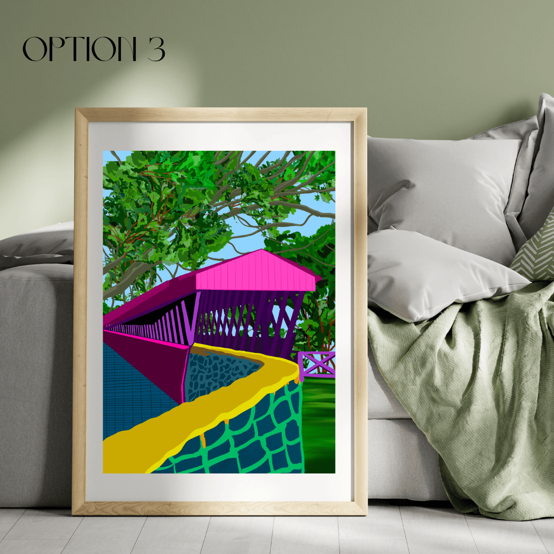 Bailey Made Art Co Cullman Clarkson Covered Bridge Art Print Art