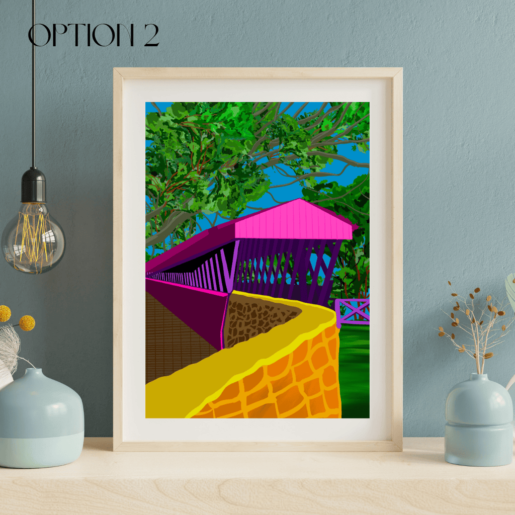 Bailey Made Art Co Cullman Clarkson Covered Bridge Art Print Art