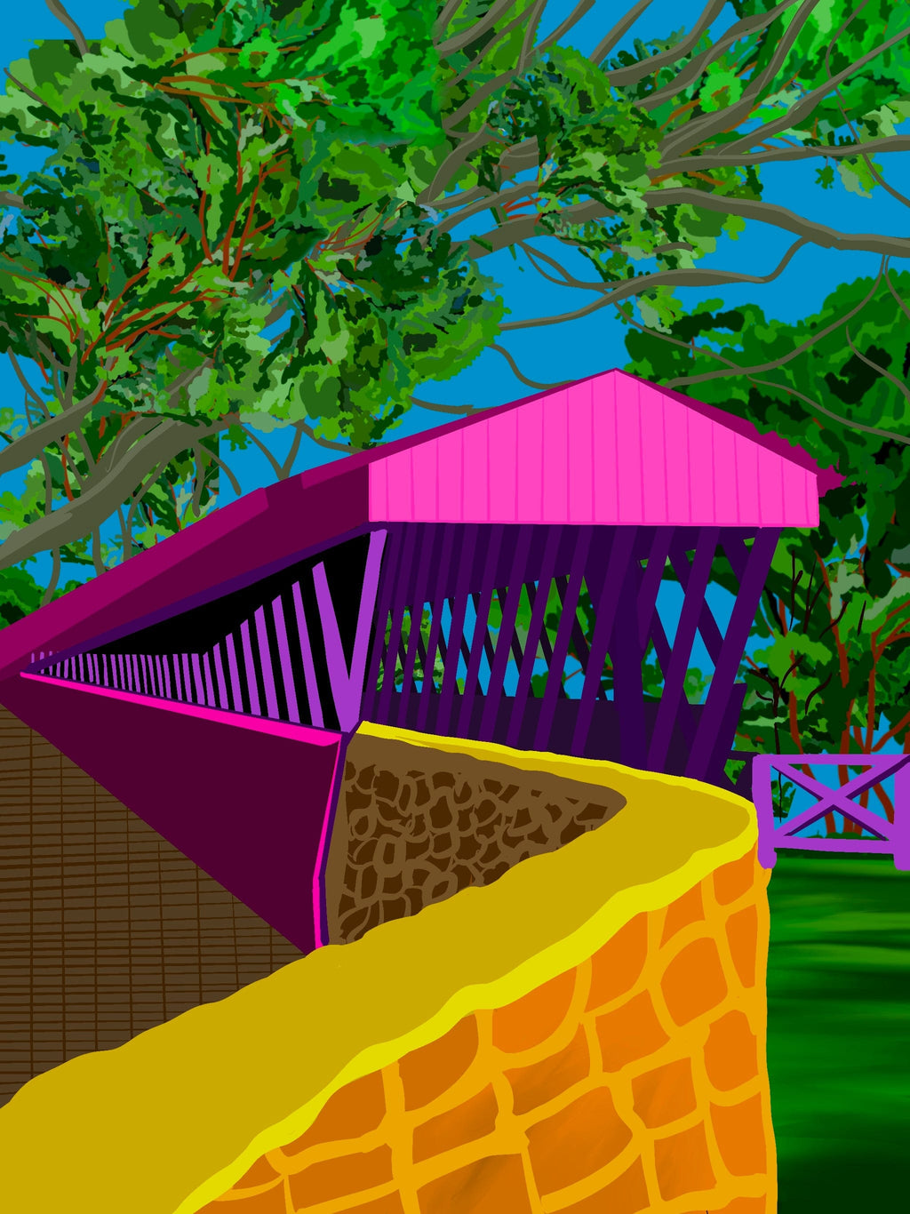 Bailey Made Art Co Cullman Clarkson Covered Bridge Art Print Art