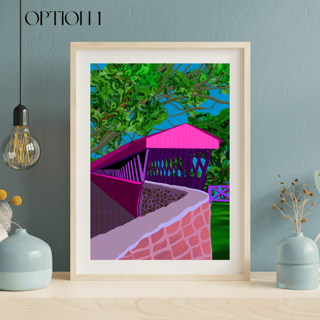 Bailey Made Art Co Cullman Clarkson Covered Bridge Art Print Art