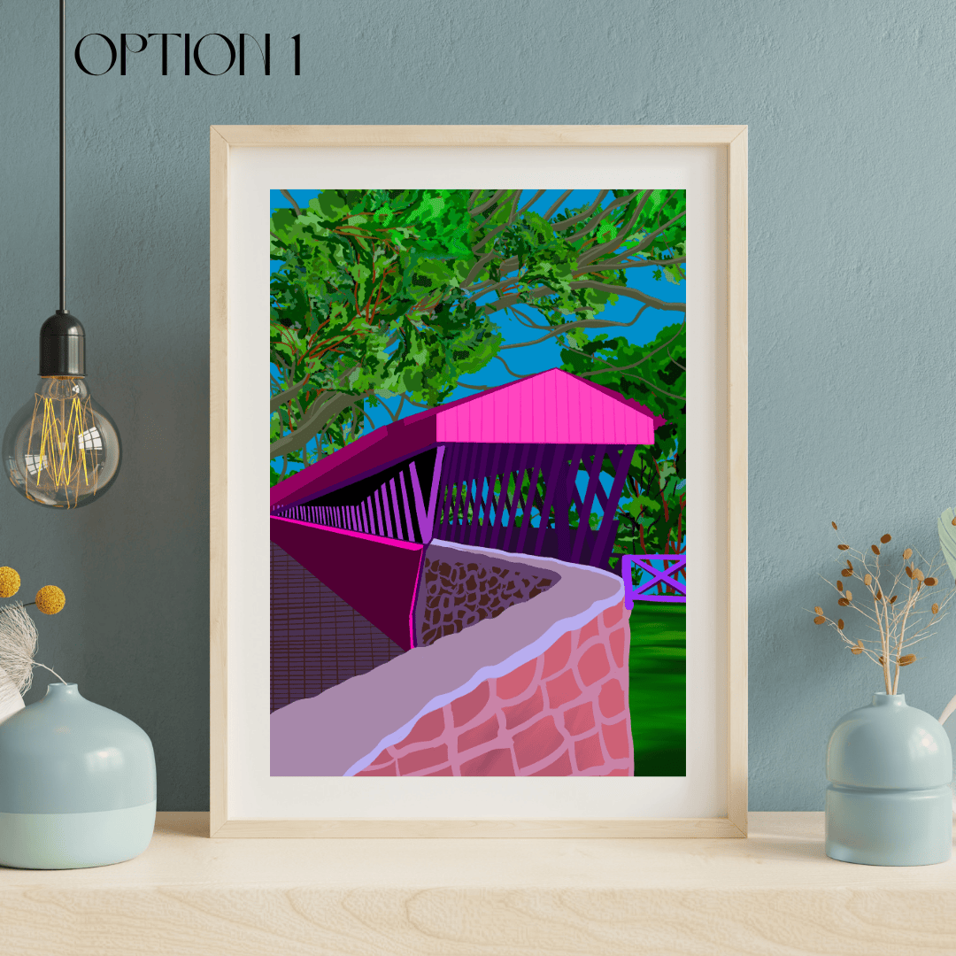 Bailey Made Art Co Cullman Clarkson Covered Bridge Art Print Art