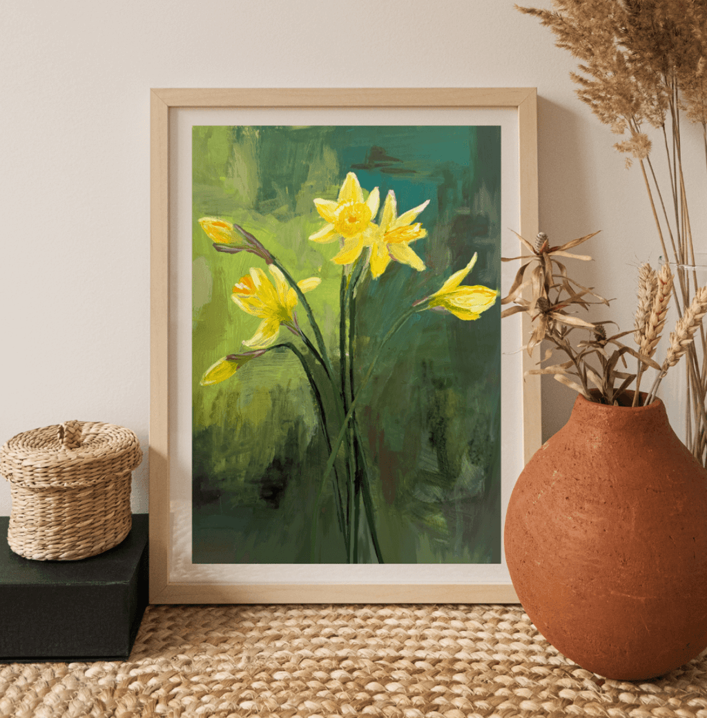 Bailey Made Art Co Daffodils in Bloom Series 1 Art