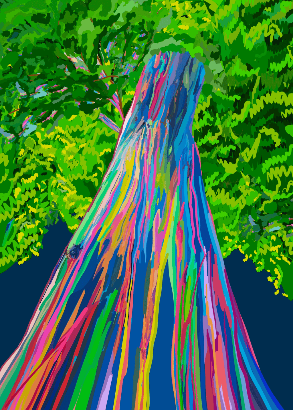 Bailey Made Art Co Deep Roots Rainbow Eucalyptus Art Print Art