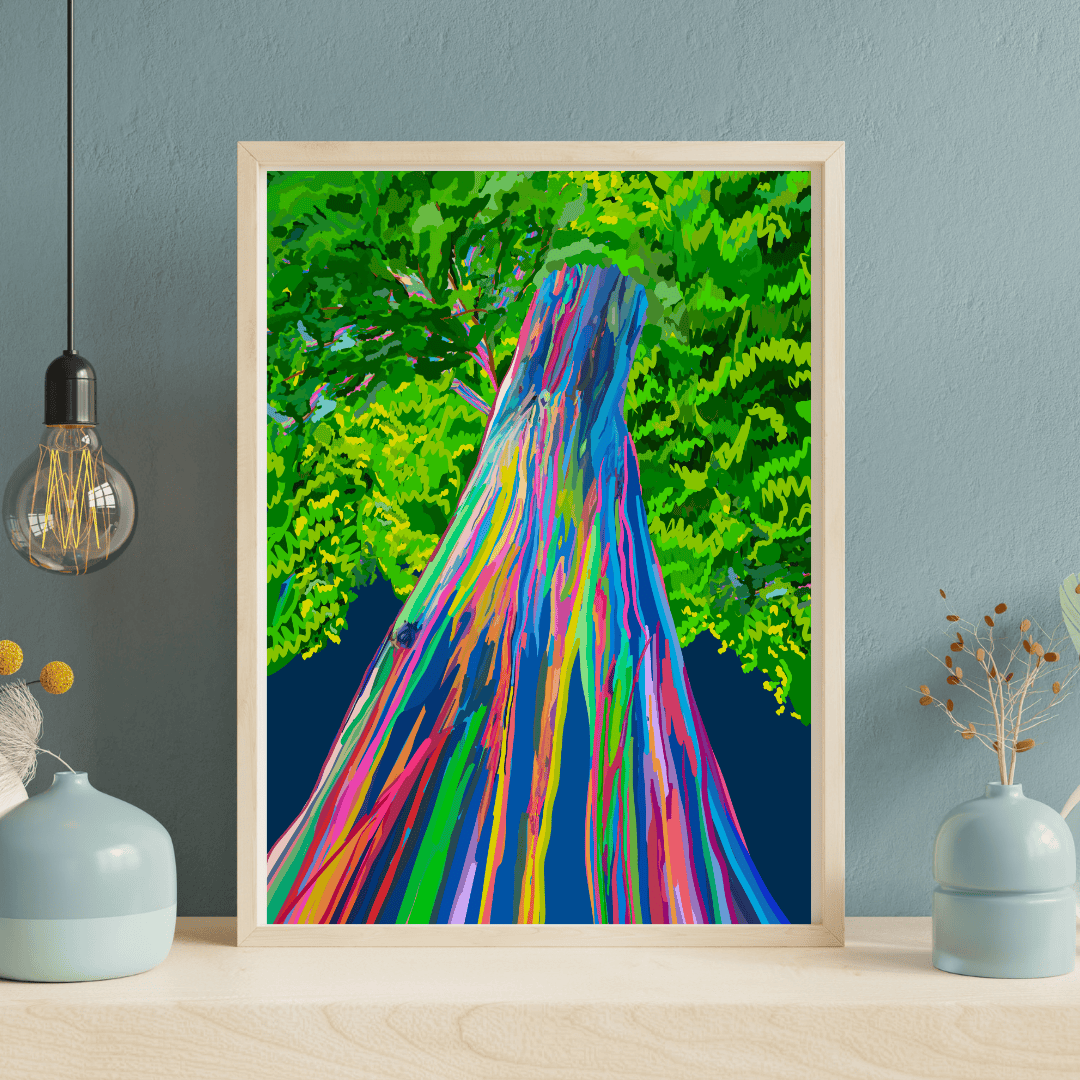 Bailey Made Art Co Deep Roots Rainbow Eucalyptus Art Print Art