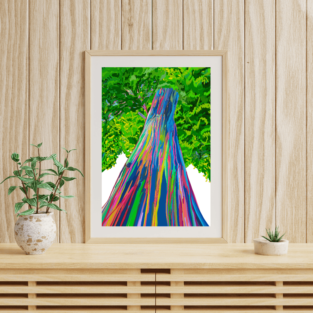 Bailey Made Art Co Deep Roots Rainbow Eucalyptus Art Print Art