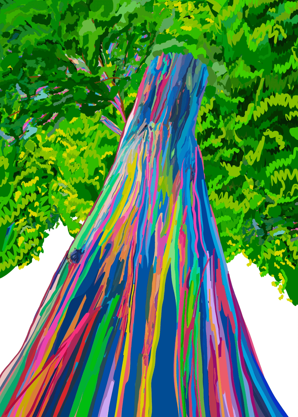 Bailey Made Art Co Deep Roots Rainbow Eucalyptus Art Print Art