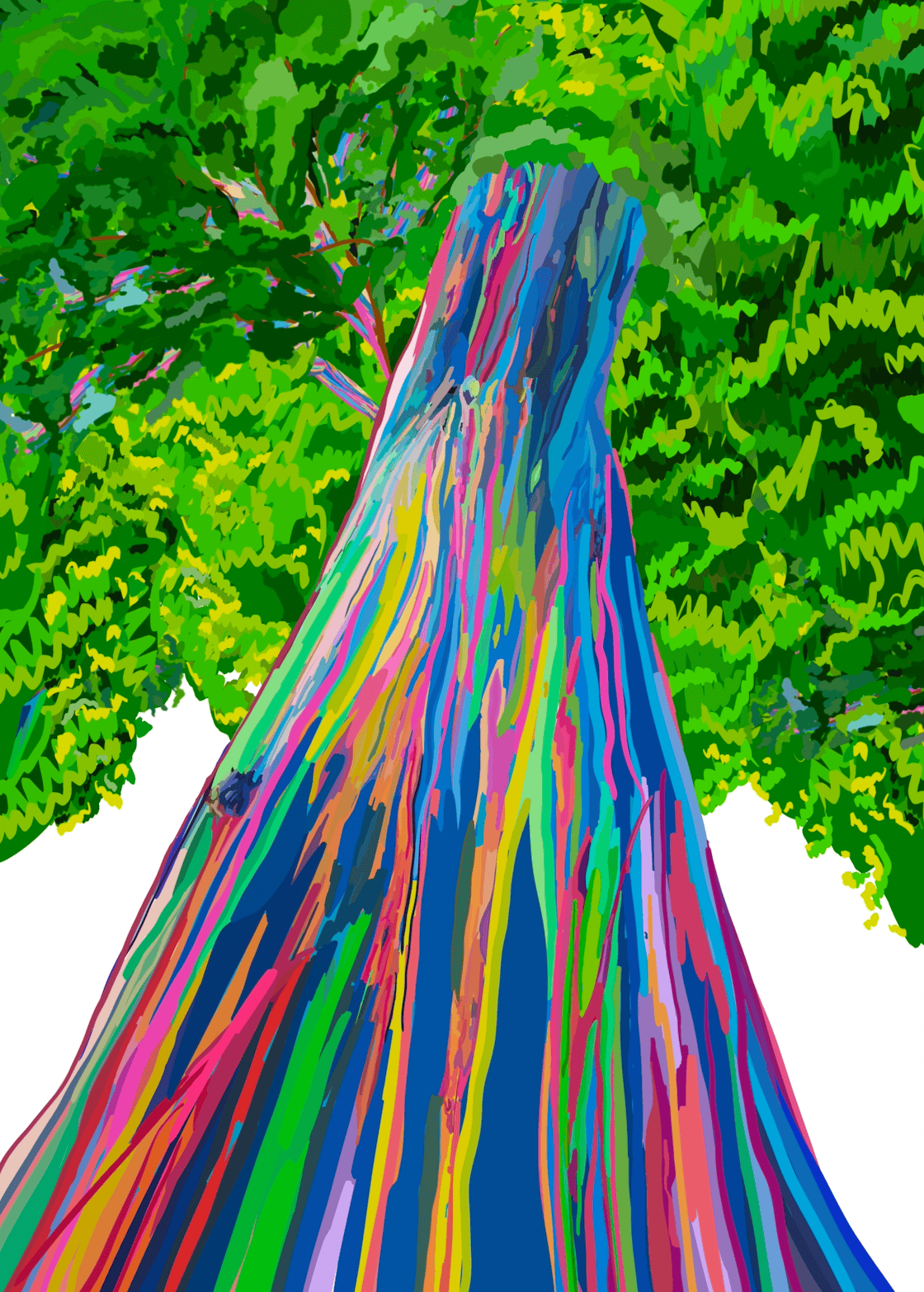 Bailey Made Art Co Deep Roots Rainbow Eucalyptus Art Print Art