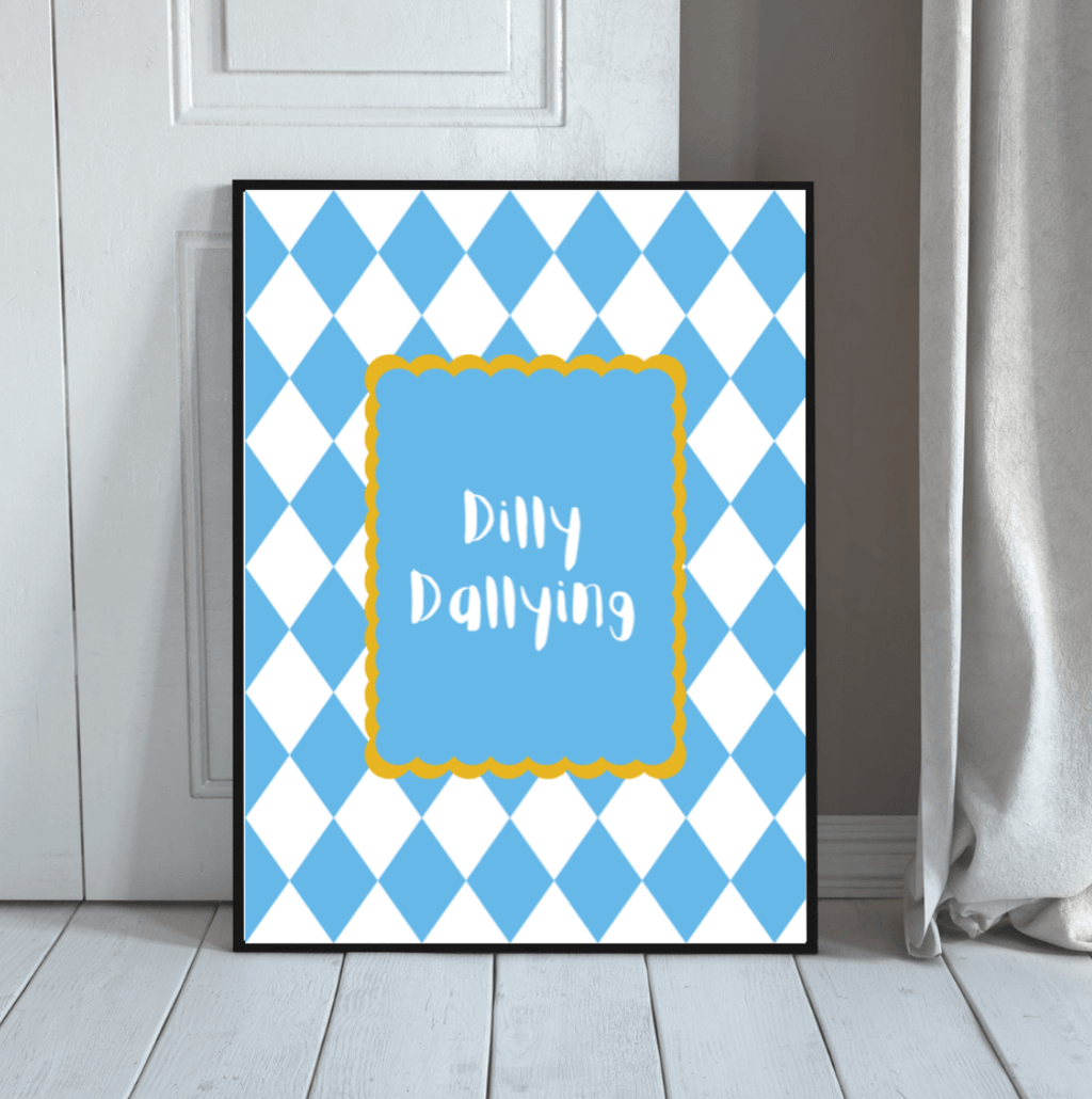 Bailey Made Art Co Dilly Dally- Blue Art