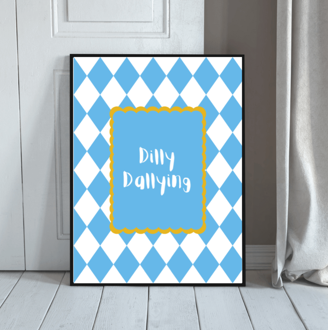 Bailey Made Art Co Dilly Dally- Blue Art