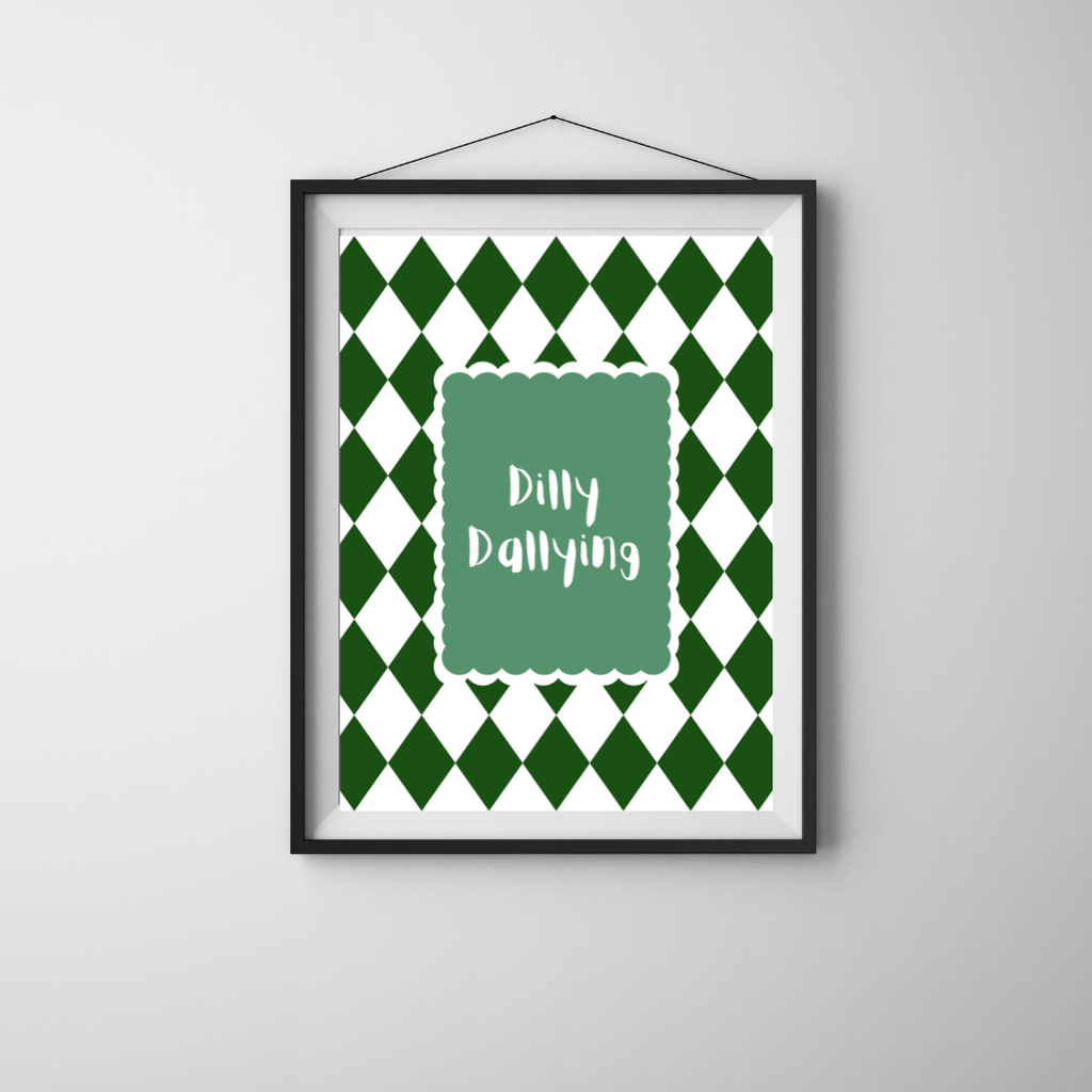 Bailey Made Art Co Dilly Dally- Green Art