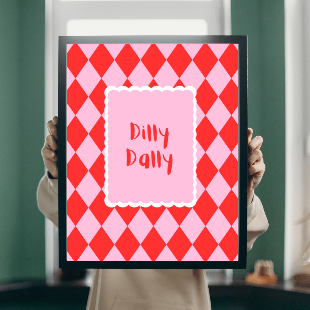 Bailey Made Art Co Dilly Dally- Red Art