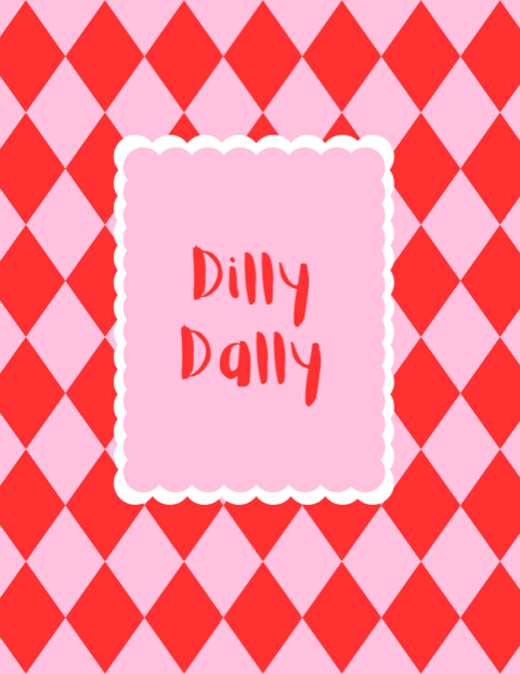 Bailey Made Art Co Dilly Dally- Red Art