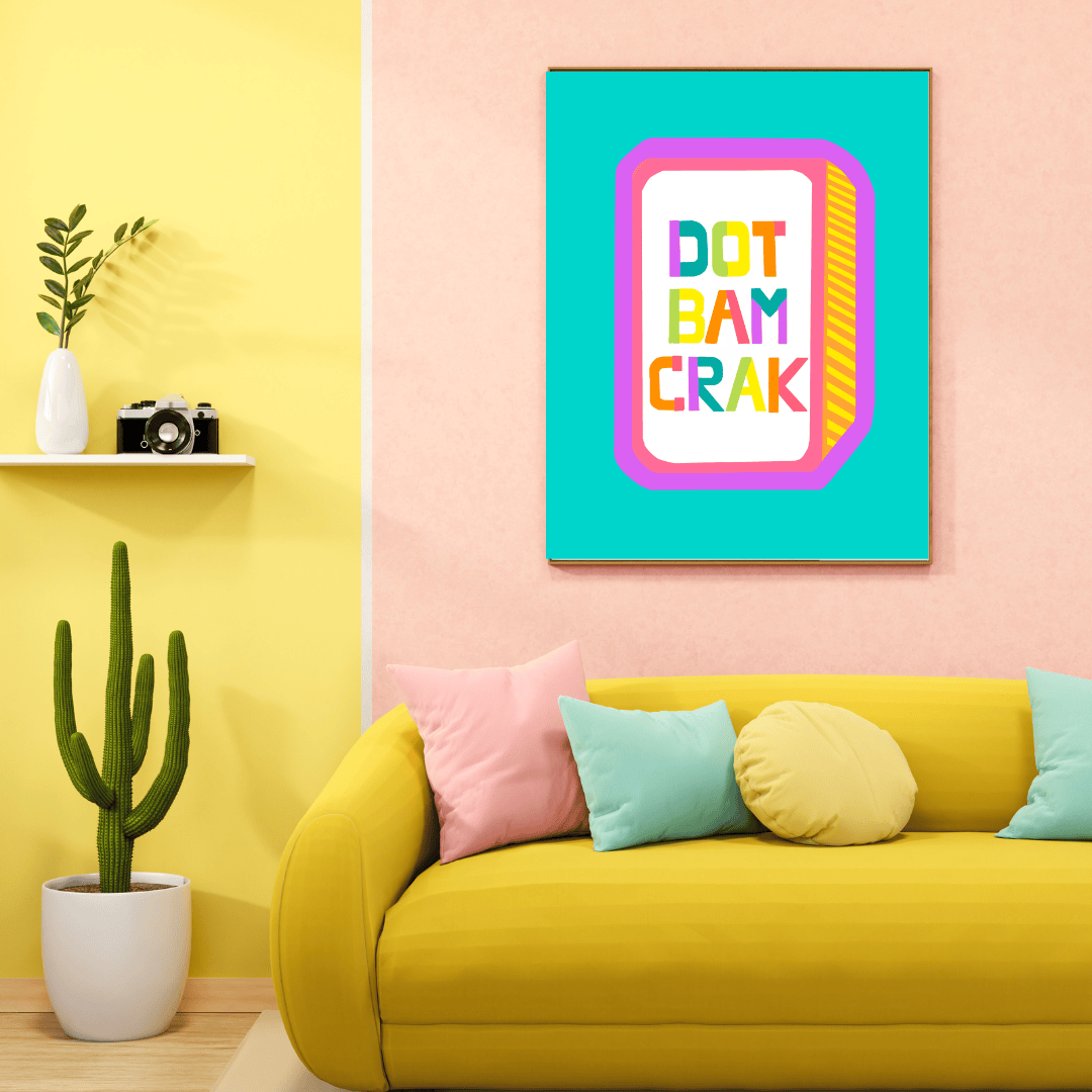 Bailey Made Art Co Dot Bam Crak Mahjong Art Print Art