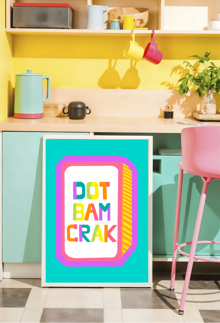 Bailey Made Art Co Dot Bam Crak Mahjong Art Print Art