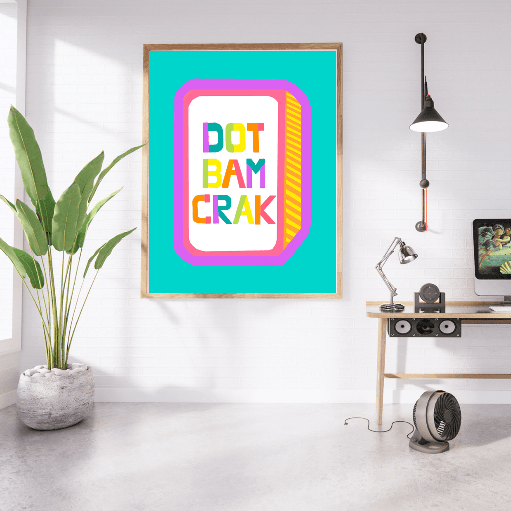 Bailey Made Art Co Dot Bam Crak Mahjong Art Print Art