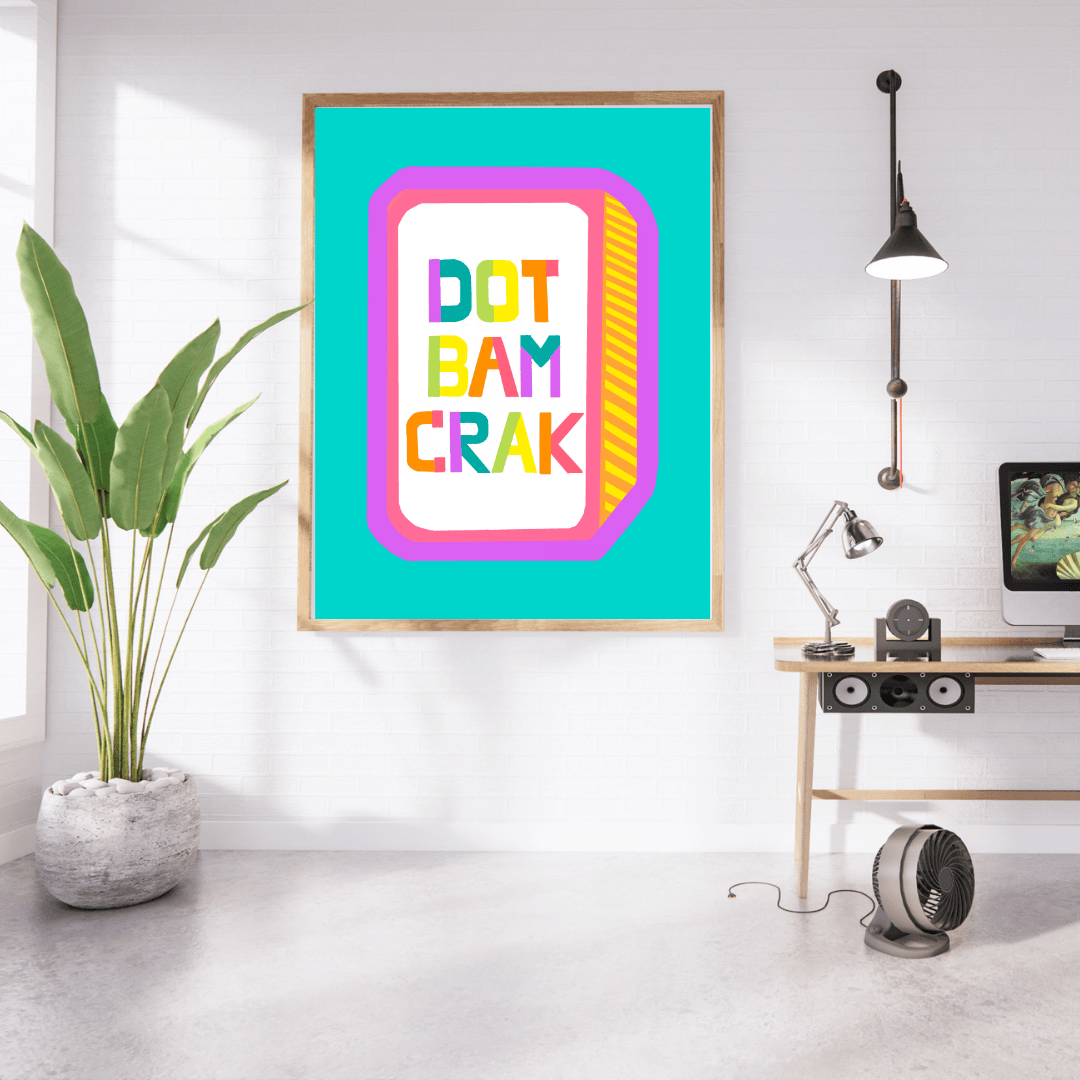 Bailey Made Art Co Dot Bam Crak Mahjong Art Print Art