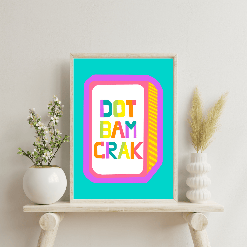 Bailey Made Art Co Dot Bam Crak Mahjong Art Print Art