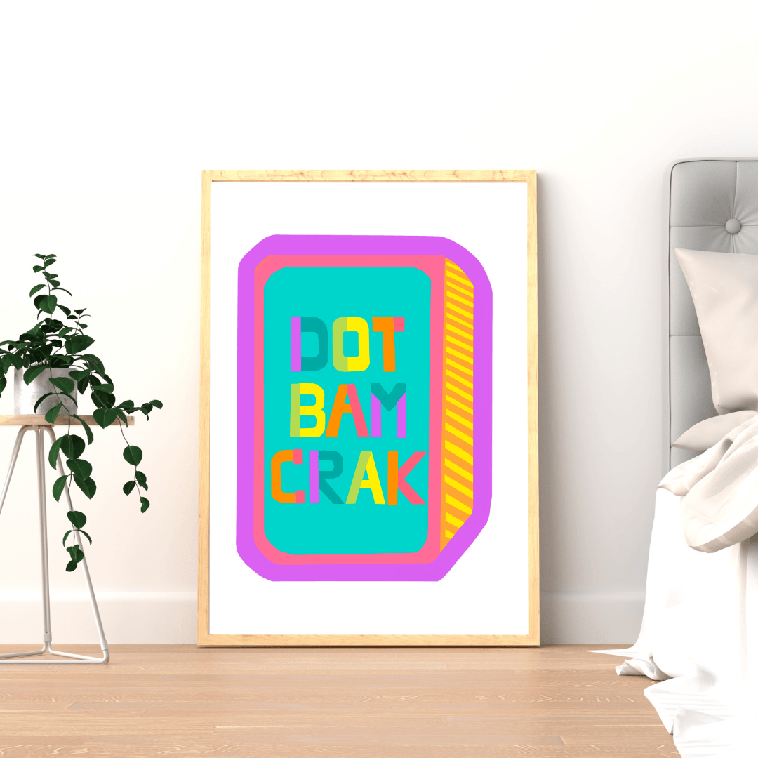 Bailey Made Art Co Dot Bam Crak Mahjong Art Print Art