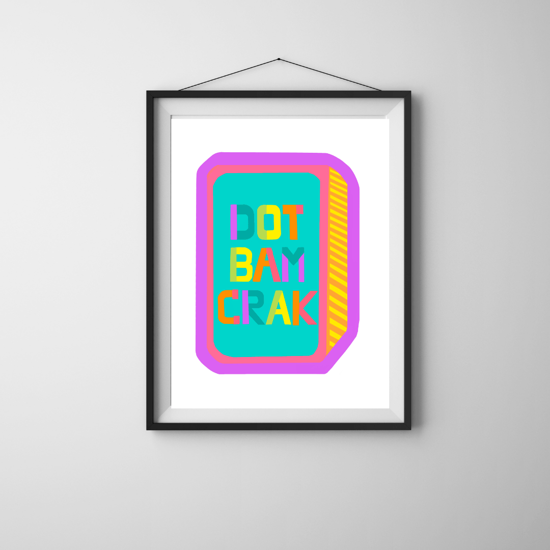 Bailey Made Art Co Dot Bam Crak Mahjong Art Print Art