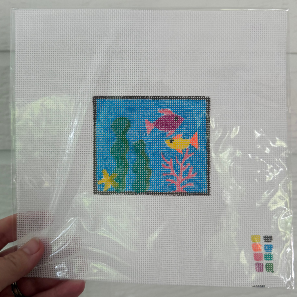 Bailey Made Art Co Fishies in the Sea- Needlepoint Canvas needlepoint